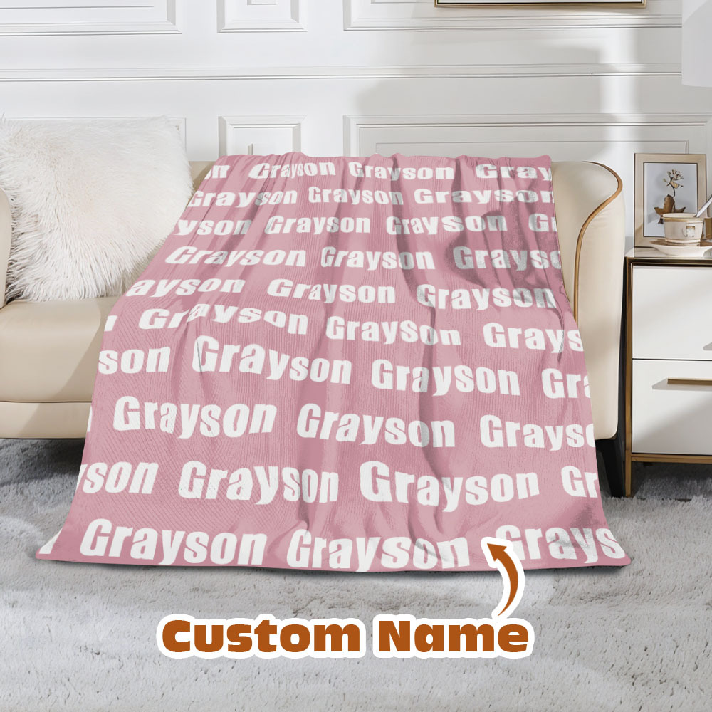 High Quality Personalized Super Soft Name Family Blanket