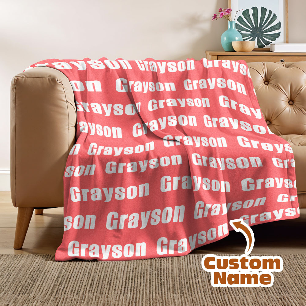 High Quality Personalized Super Soft Name Family Blanket