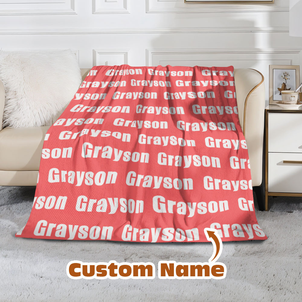 High Quality Personalized Super Soft Name Family Blanket