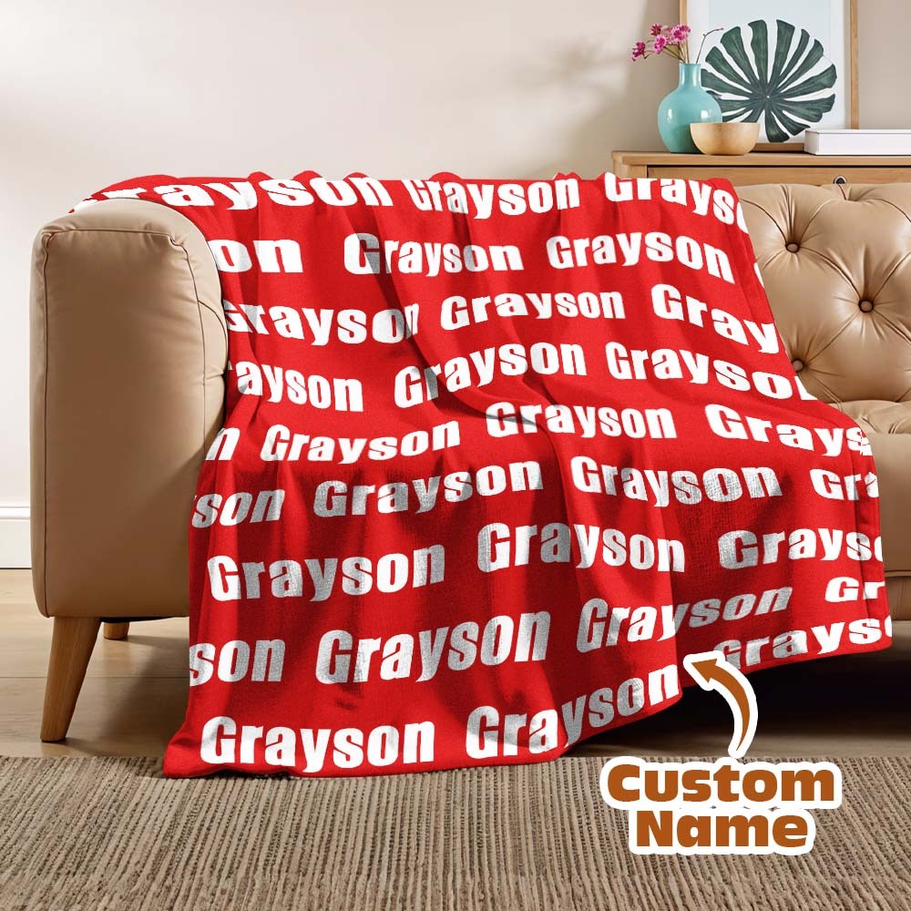 High Quality Personalized Super Soft Name Family Blanket