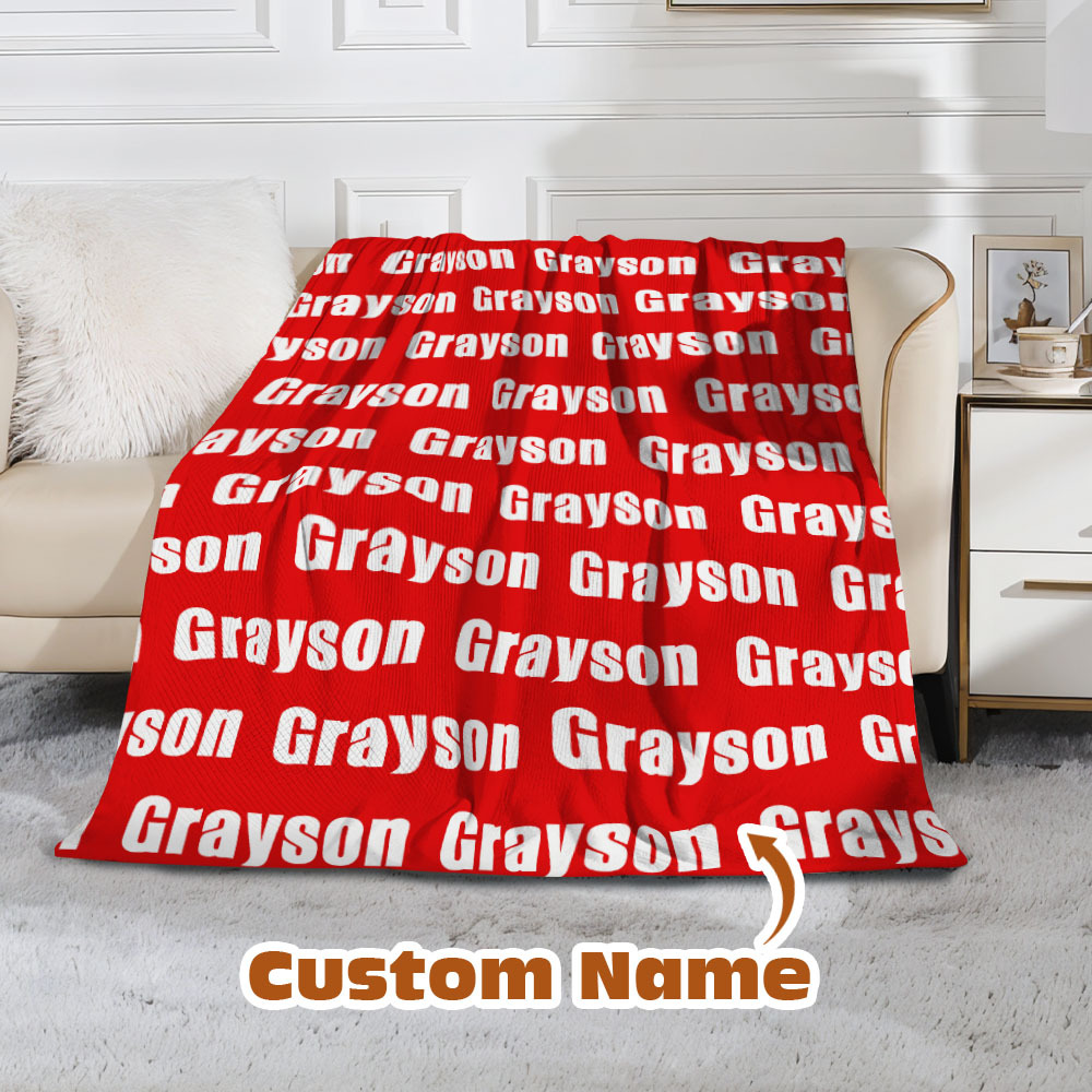 High Quality Personalized Super Soft Name Family Blanket