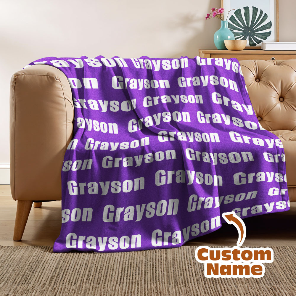 High Quality Personalized Super Soft Name Family Blanket