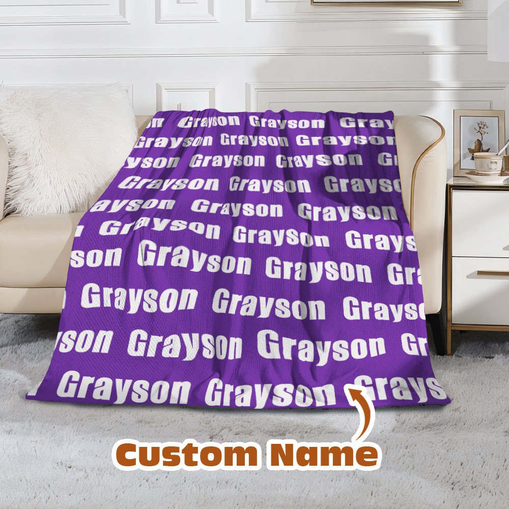 High Quality Personalized Super Soft Name Family Blanket