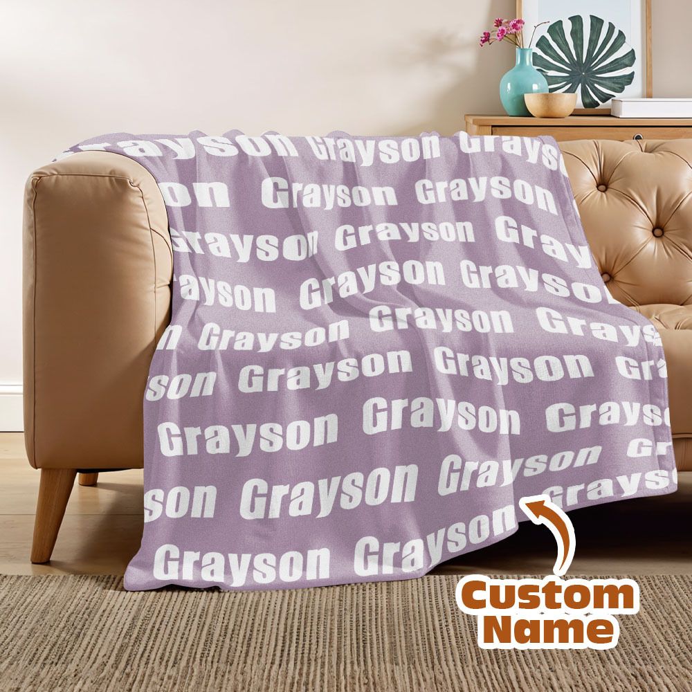 High Quality Personalized Super Soft Name Family Blanket