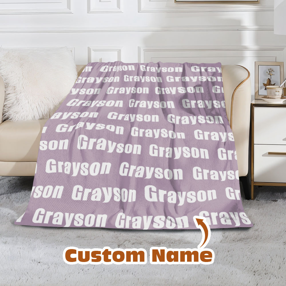 High Quality Personalized Super Soft Name Family Blanket