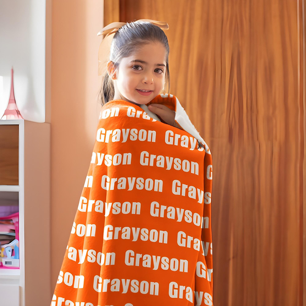 High Quality Personalized Super Soft Name Family Blanket