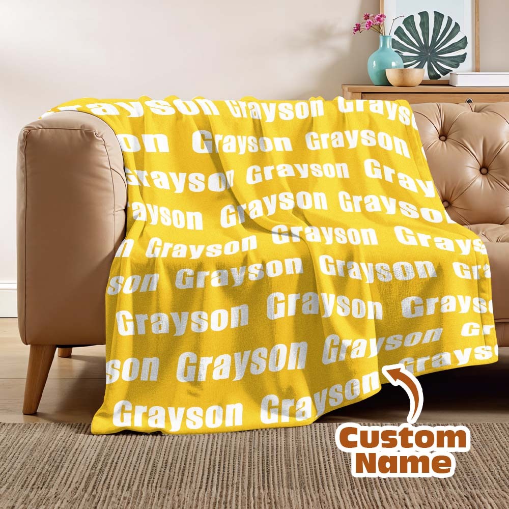 High Quality Personalized Super Soft Name Family Blanket