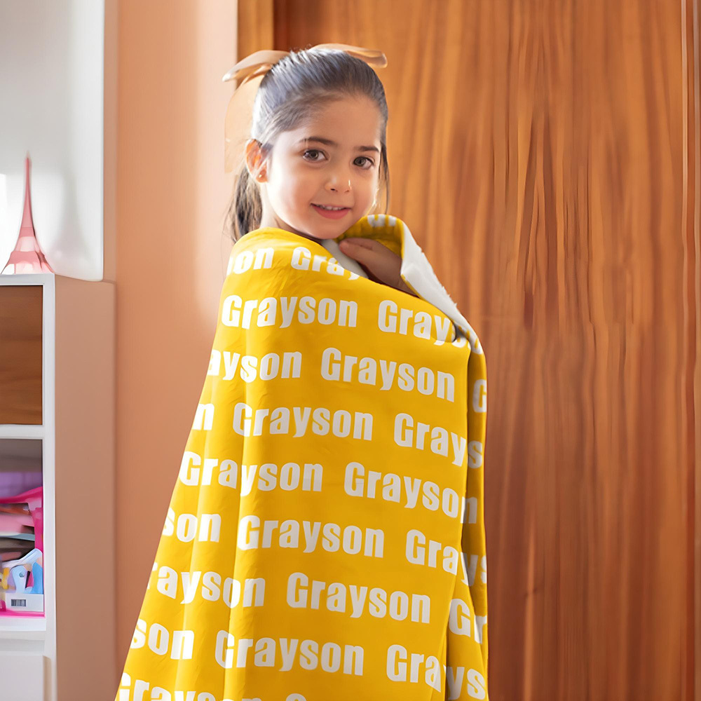 High Quality Personalized Super Soft Name Family Blanket