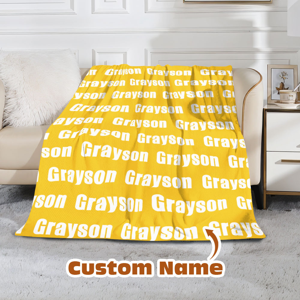 High Quality Personalized Super Soft Name Family Blanket