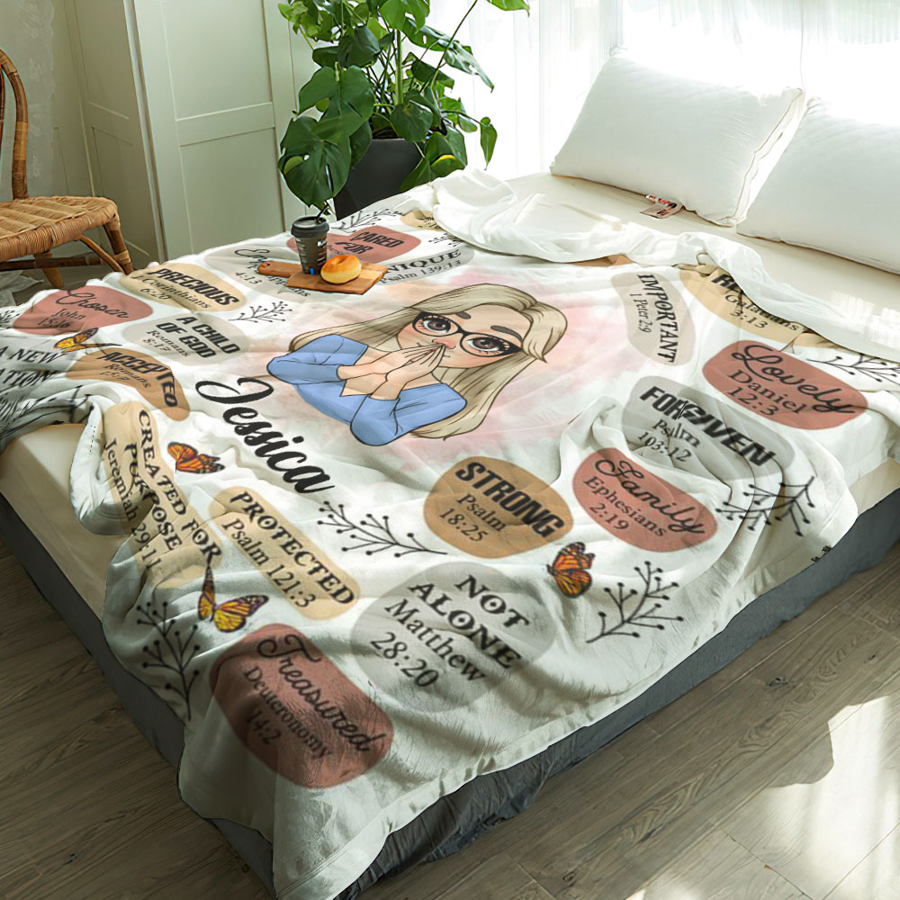 Personalized Blanket God Says I Am Custom Perfect Love Fleece Photo Blanket Gifts Mother's Day Gifts - soufeelus