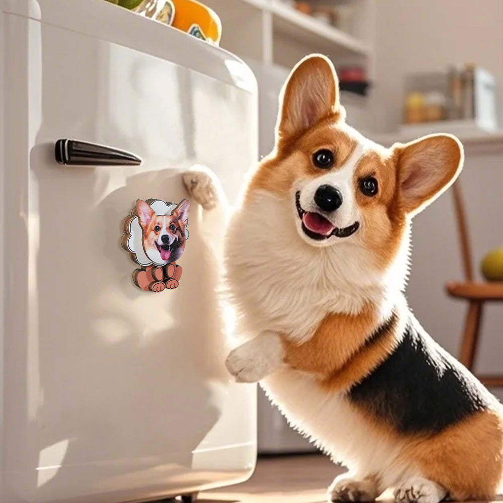 Personalized Pet Portrait Fridge Magnets Dog Refrigerator Magnet Home Decoration Gift for Pet Lover - soufeelus