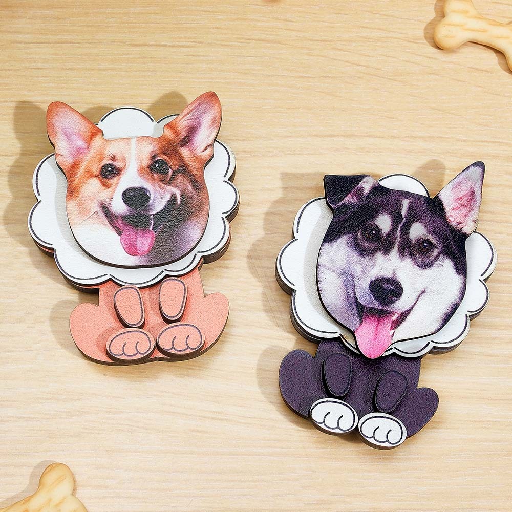 Personalized Pet Portrait Fridge Magnets Dog Refrigerator Magnet Home Decoration Gift for Pet Lover - soufeelus