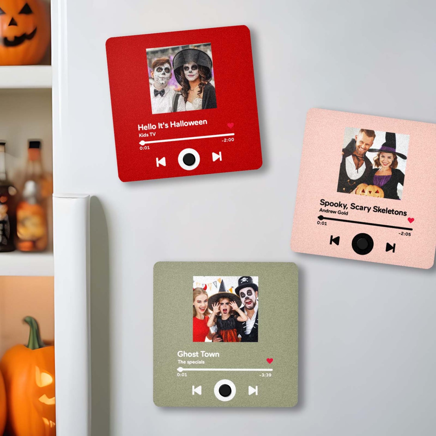 Customized Album Fridge Magnet Personalized Music Fridge Magnet Halloween Gifts Family Gifts - soufeelus