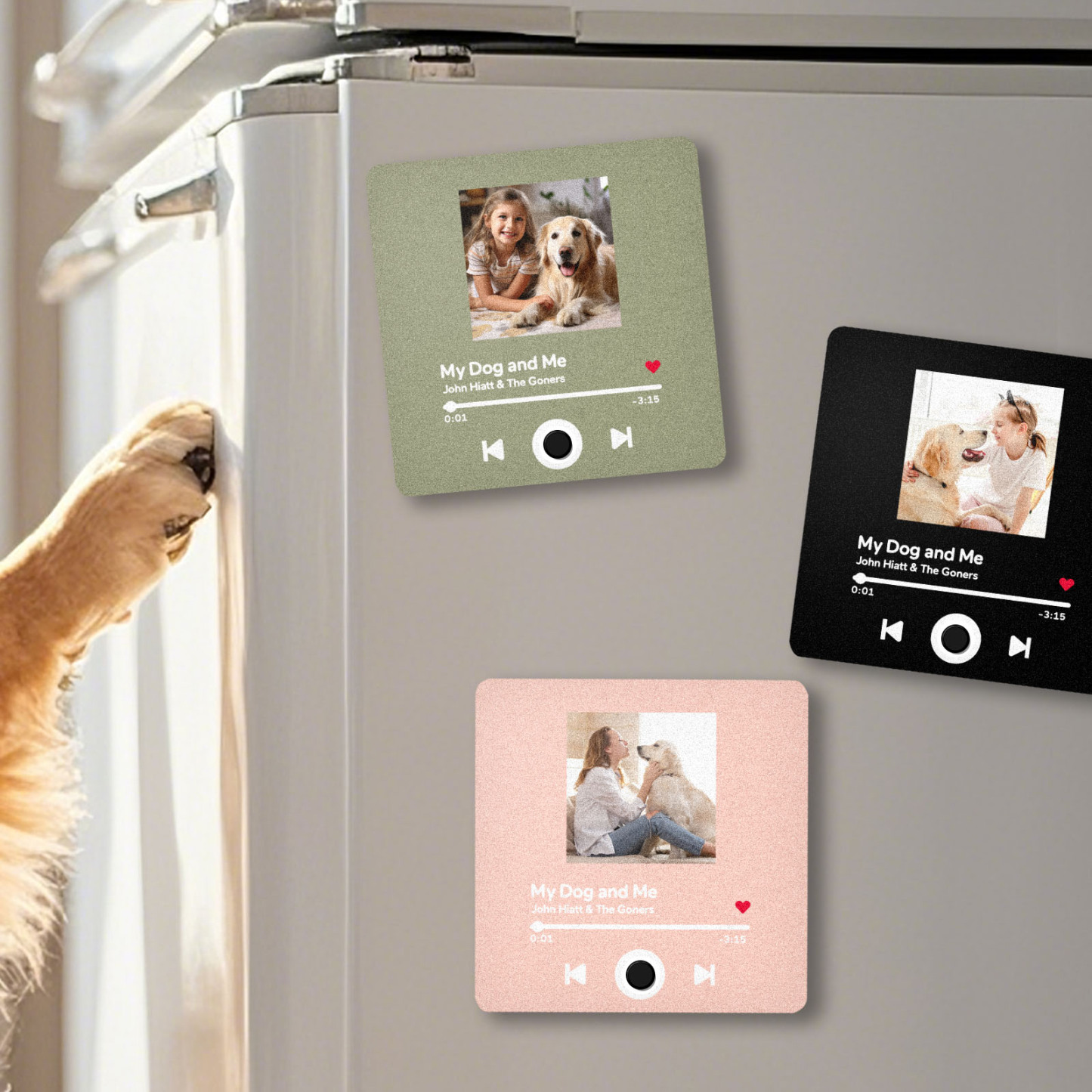 Customized Album Fridge Magnet Personalized Music Fridge Magnet Can Play Songs Gifts For Pet Lovers