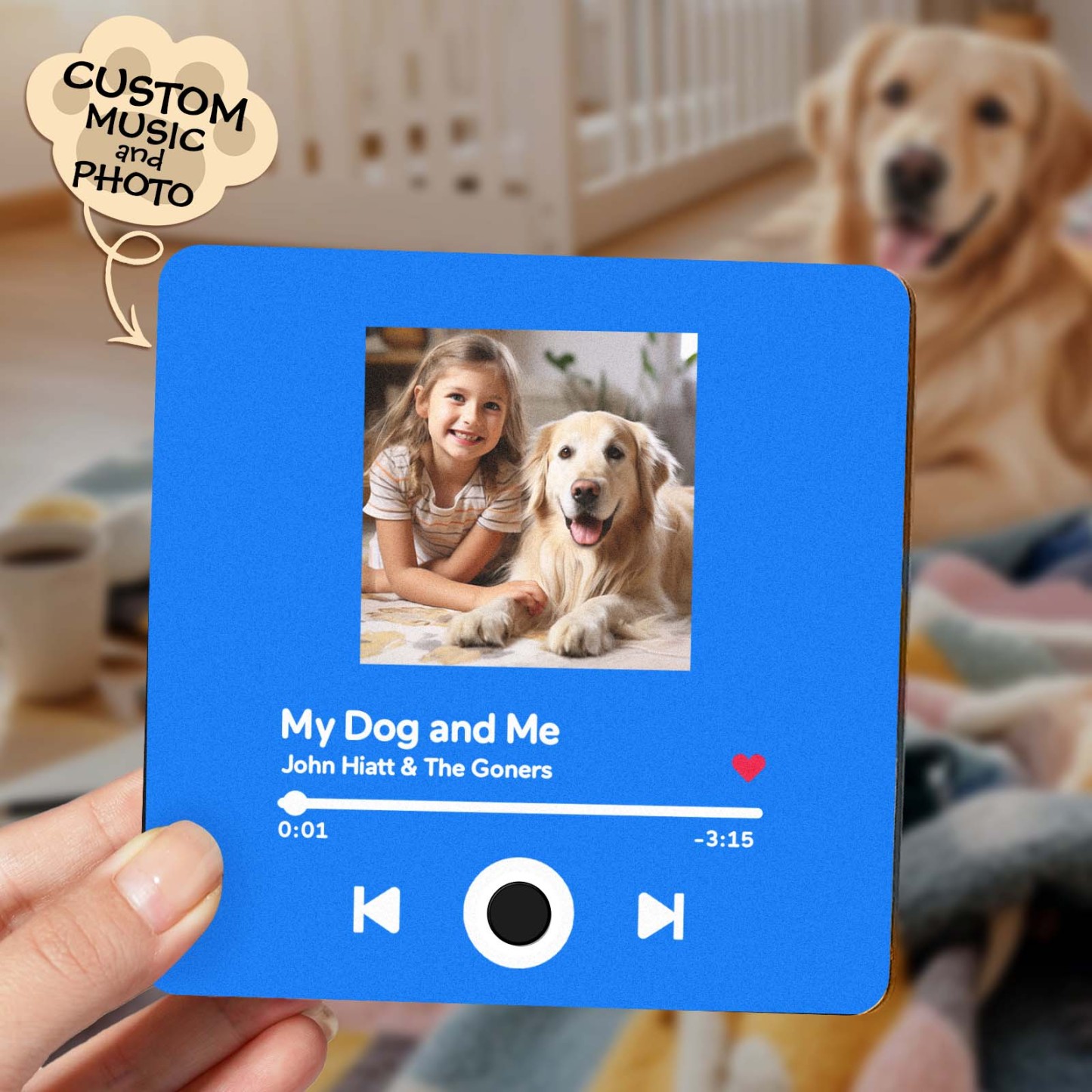 Customized Album Fridge Magnet Personalized Music Fridge Magnet Can Play Songs Gifts For Pet Lovers