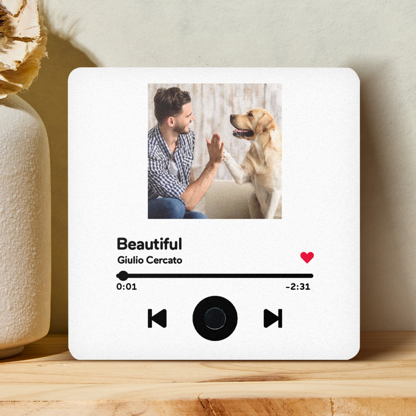 Customized Music Fridge Magnet Personalized Photo Fridge Magnet Can Play Songs and Adjust Volume