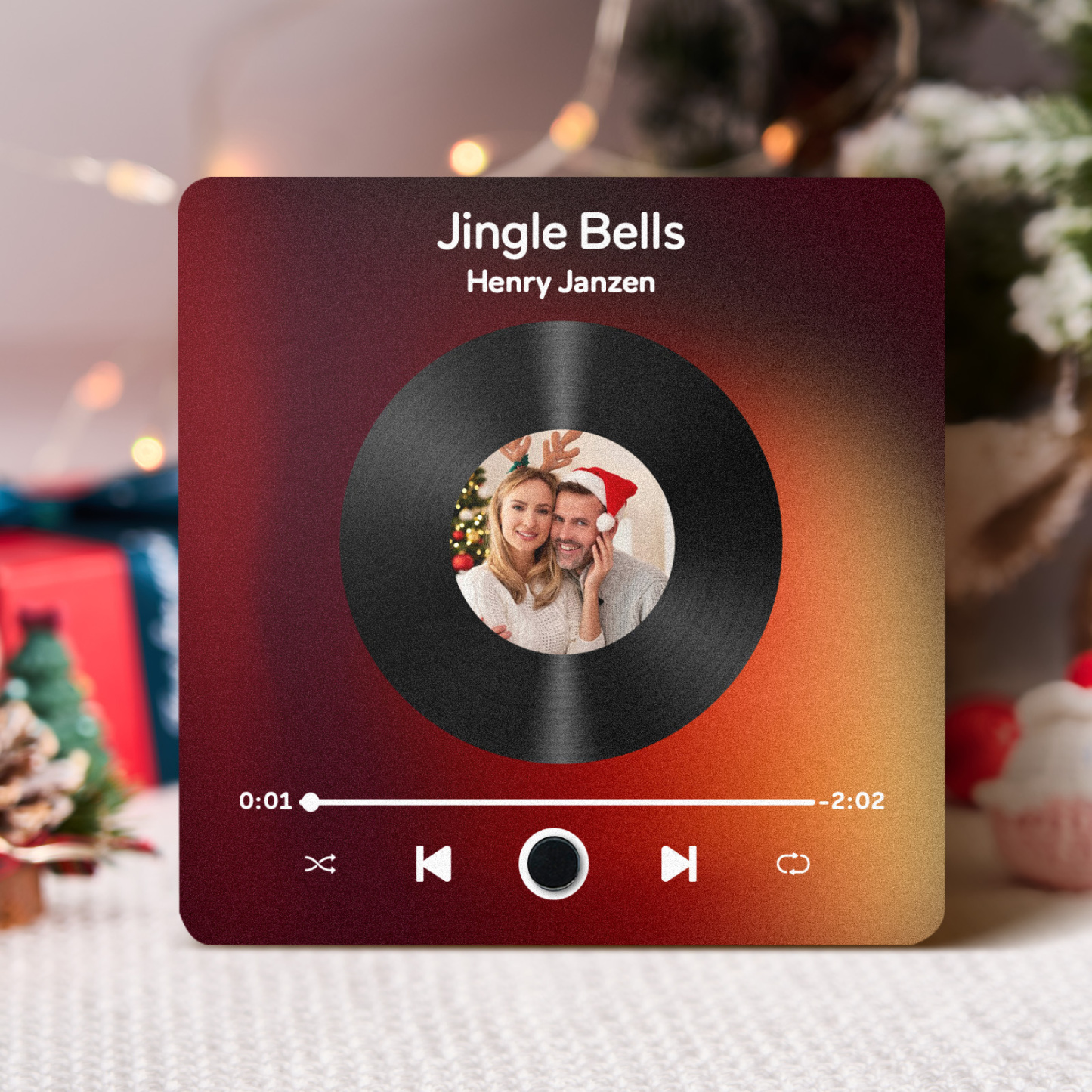Customized Album Fridge Magnet Personalized Music Fridge Magnet Can Play Songs Christmas Gifts Family Gifts - soufeelus