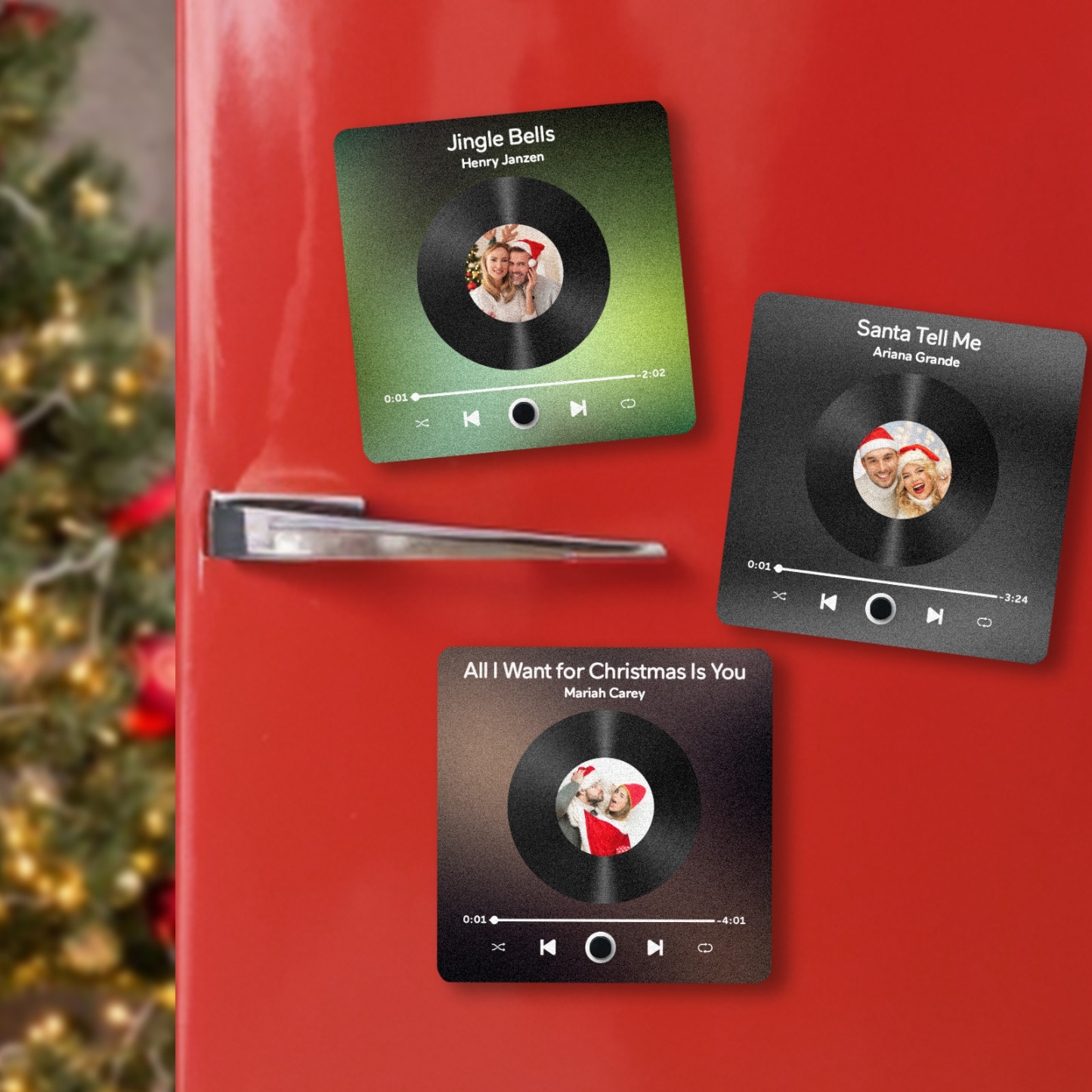 Customized Album Fridge Magnet Personalized Music Fridge Magnet Can Play Songs Christmas Gifts Family Gifts - soufeelus