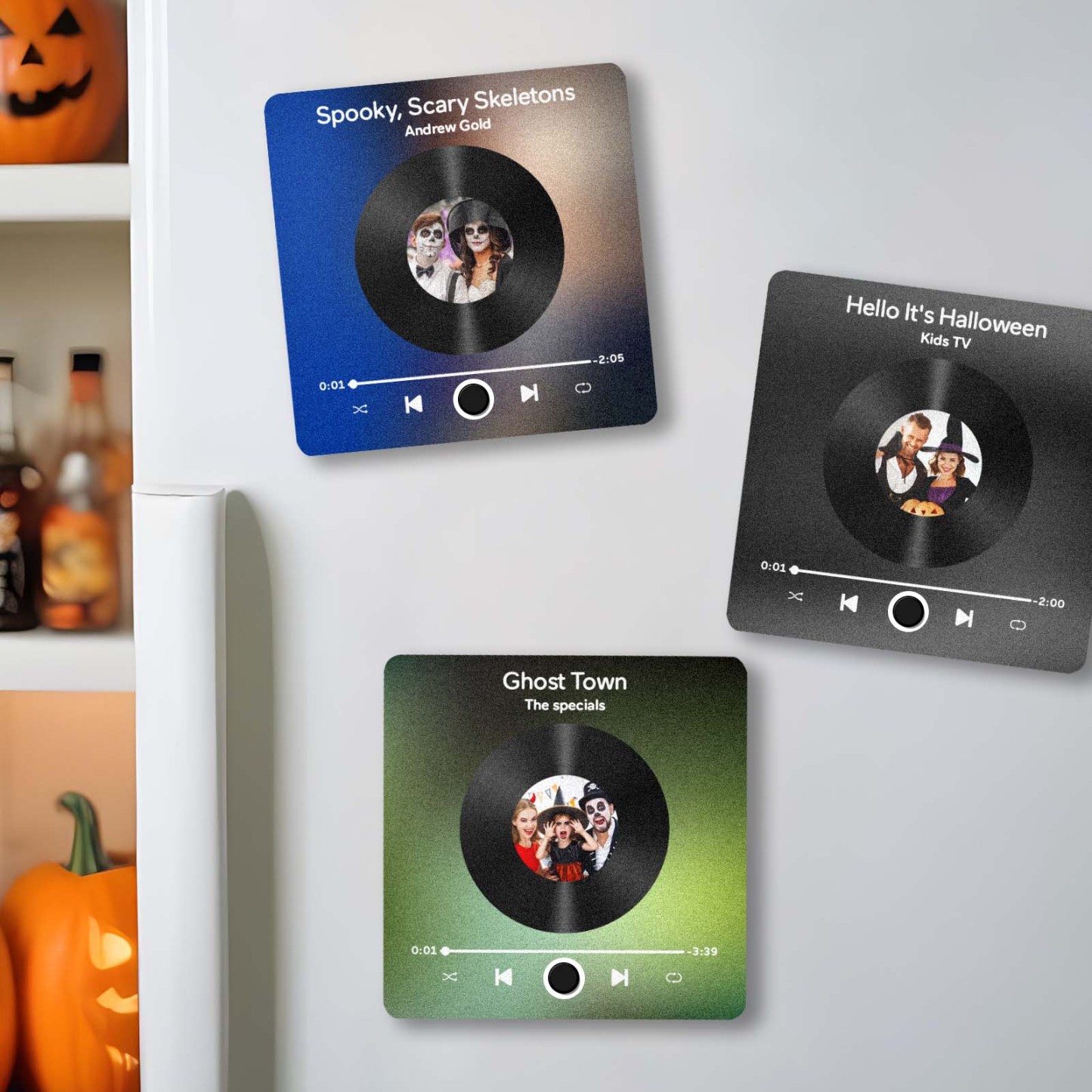 Customized Album Fridge Magnet Personalized Music Fridge Magnet Halloween Gifts Family Gifts - soufeelus