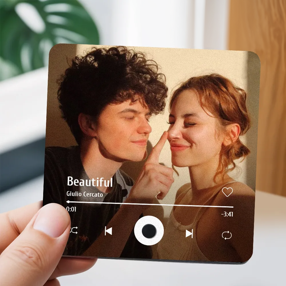 Customized Music Fridge Magnet Personalized Photo Fridge Magnet Can Play Songs and Adjust Volume