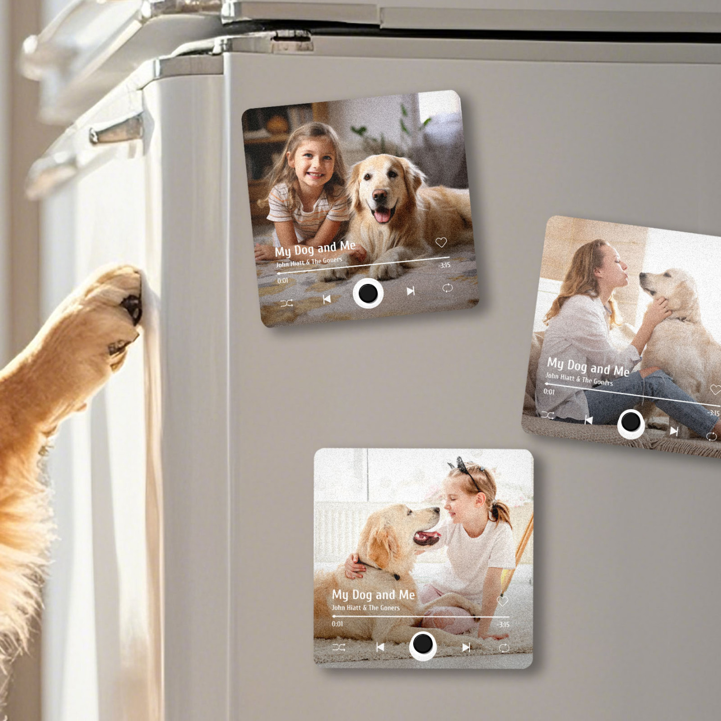 Customized Album Fridge Magnet Personalized Music Fridge Magnet Can Play Songs Gifts For Pet Lovers