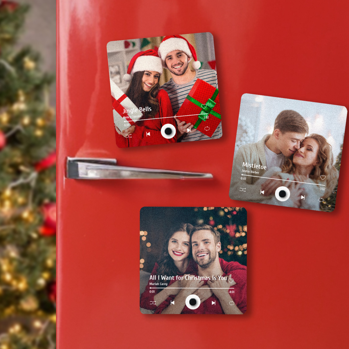 Customized Album Fridge Magnet Personalized Music Fridge Magnet Can Play Songs Christmas Gifts Family Gifts - soufeelus