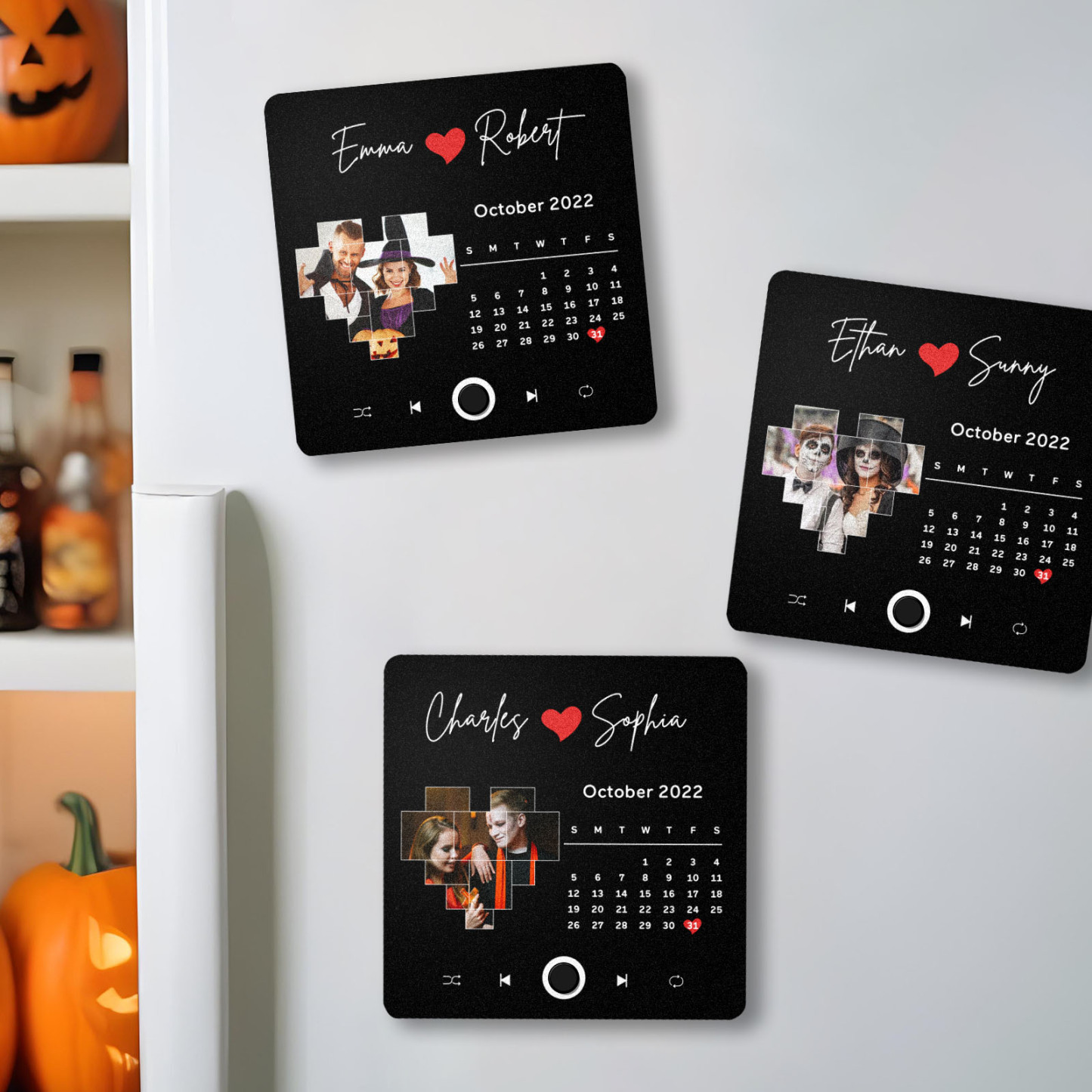 Customized Album Fridge Magnet Personalized Music Fridge Magnet Halloween Gifts Family Gifts - soufeelus