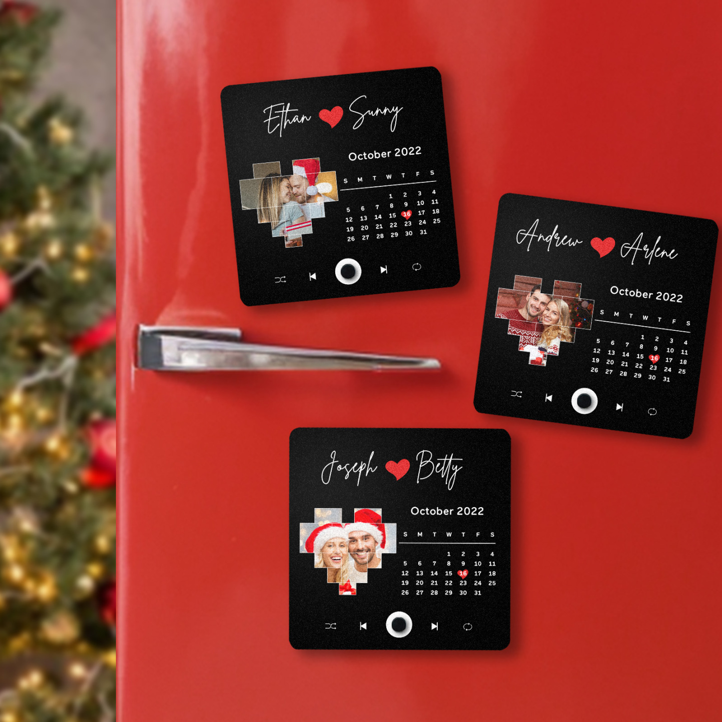 Customized Album Fridge Magnet Personalized Music Fridge Magnet Can Play Songs Christmas Gifts Family Gifts - soufeelus