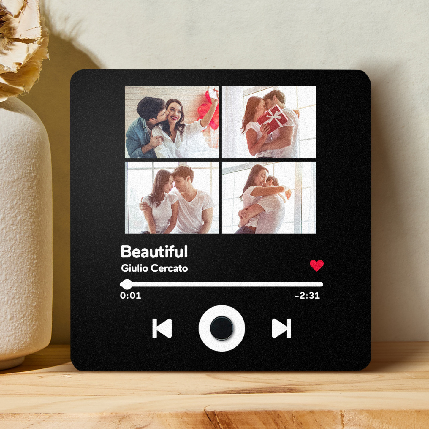 Customized Music Fridge Magnet Personalized Photo Fridge Magnet Can Play Songs and Adjust Volume