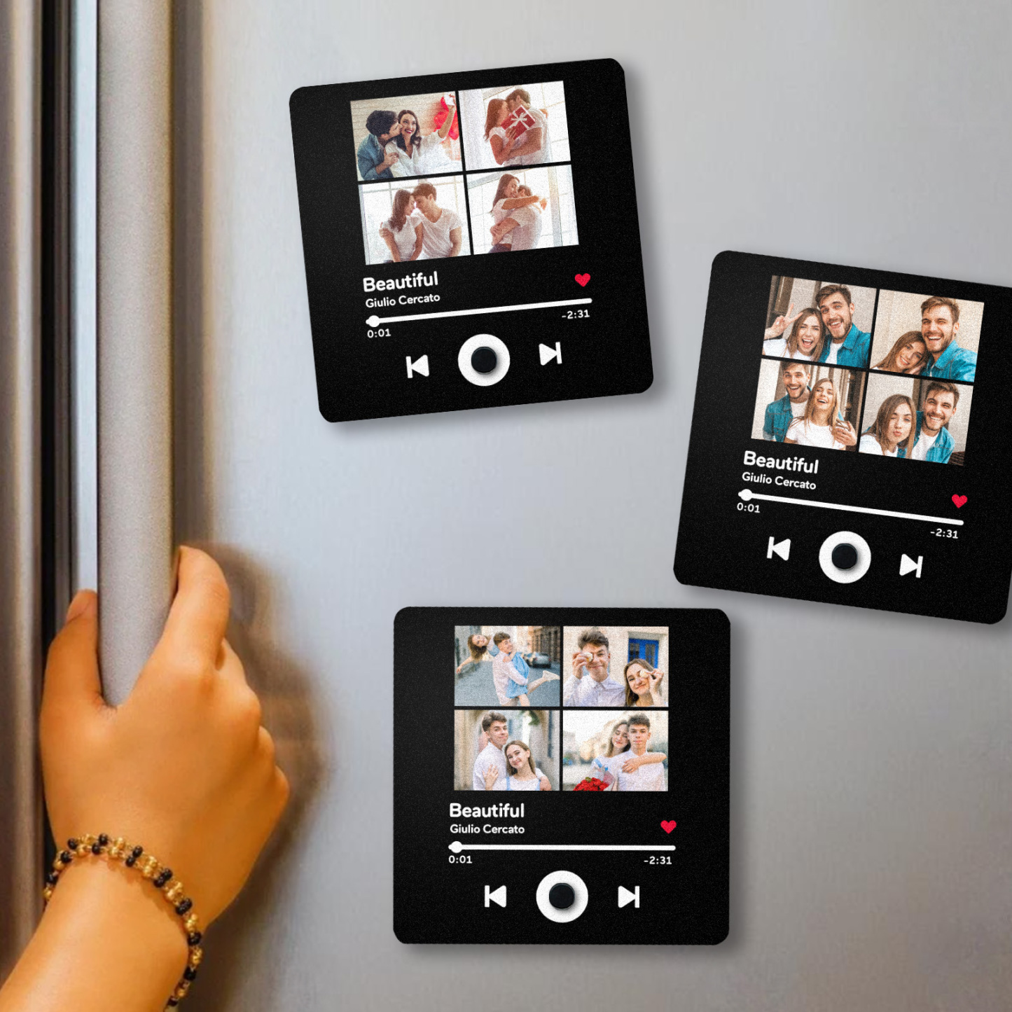 Customized Music Fridge Magnet Personalized Photo Fridge Magnet Can Play Songs and Adjust Volume