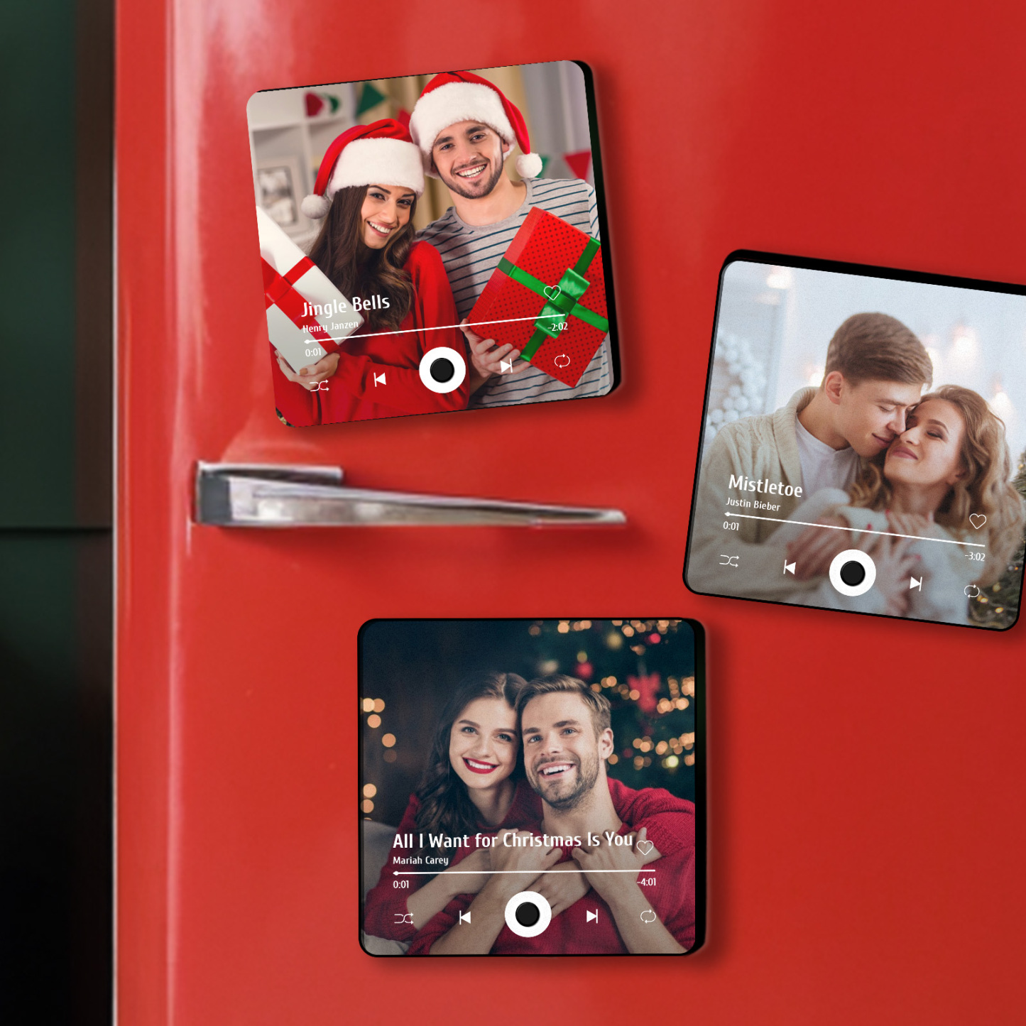 Customized Album Fridge Magnet Personalized Music Fridge Magnet Can Play Songs Christmas Gifts Family Gifts