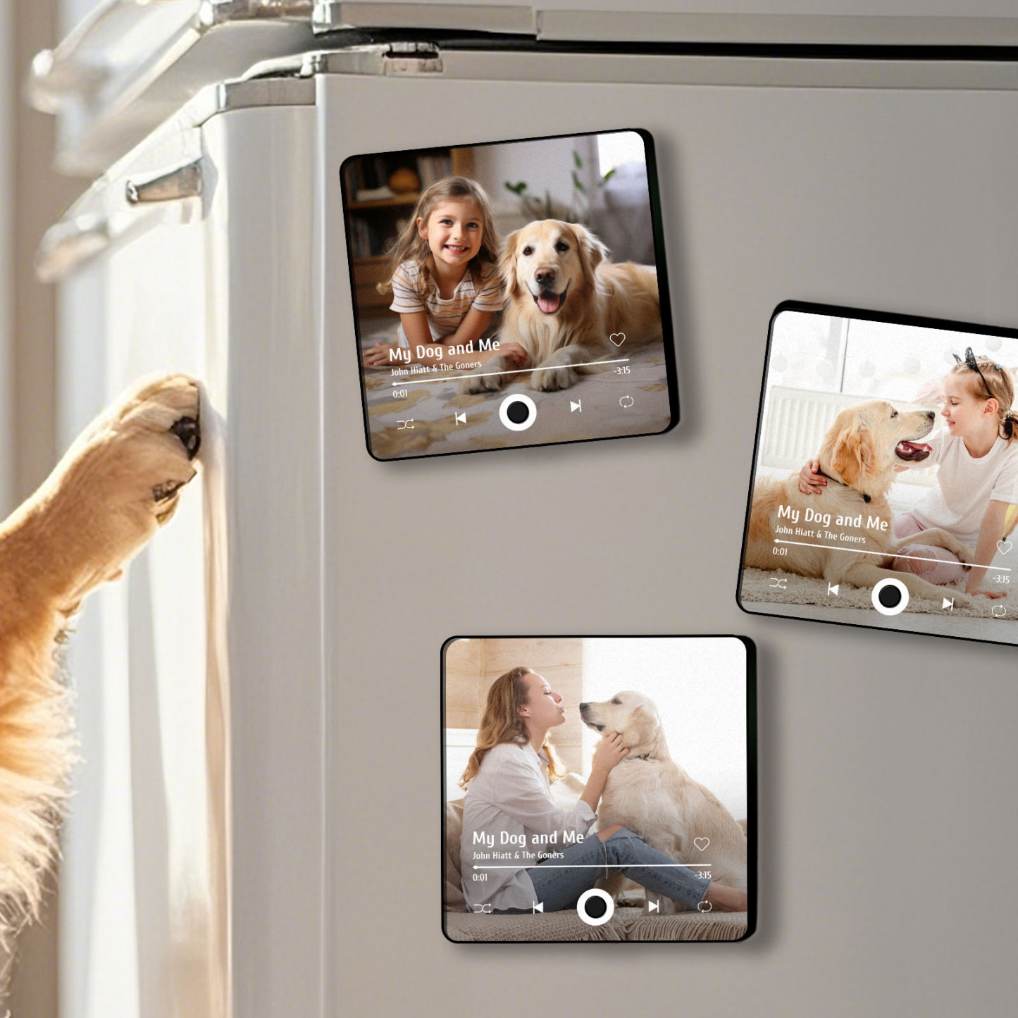 Customized Album Fridge Magnet Personalized Music Fridge Magnet Can Play Songs Gifts For Pet Lovers