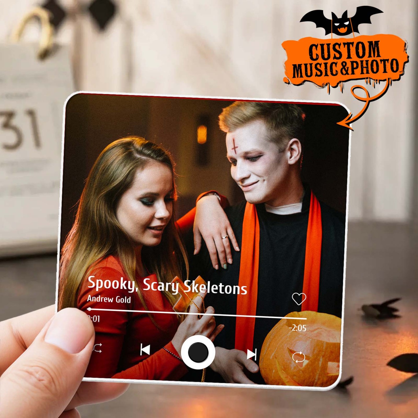 Customized Album Fridge Magnet Personalized Music Fridge Magnet Halloween Gifts Family Gifts - soufeelus