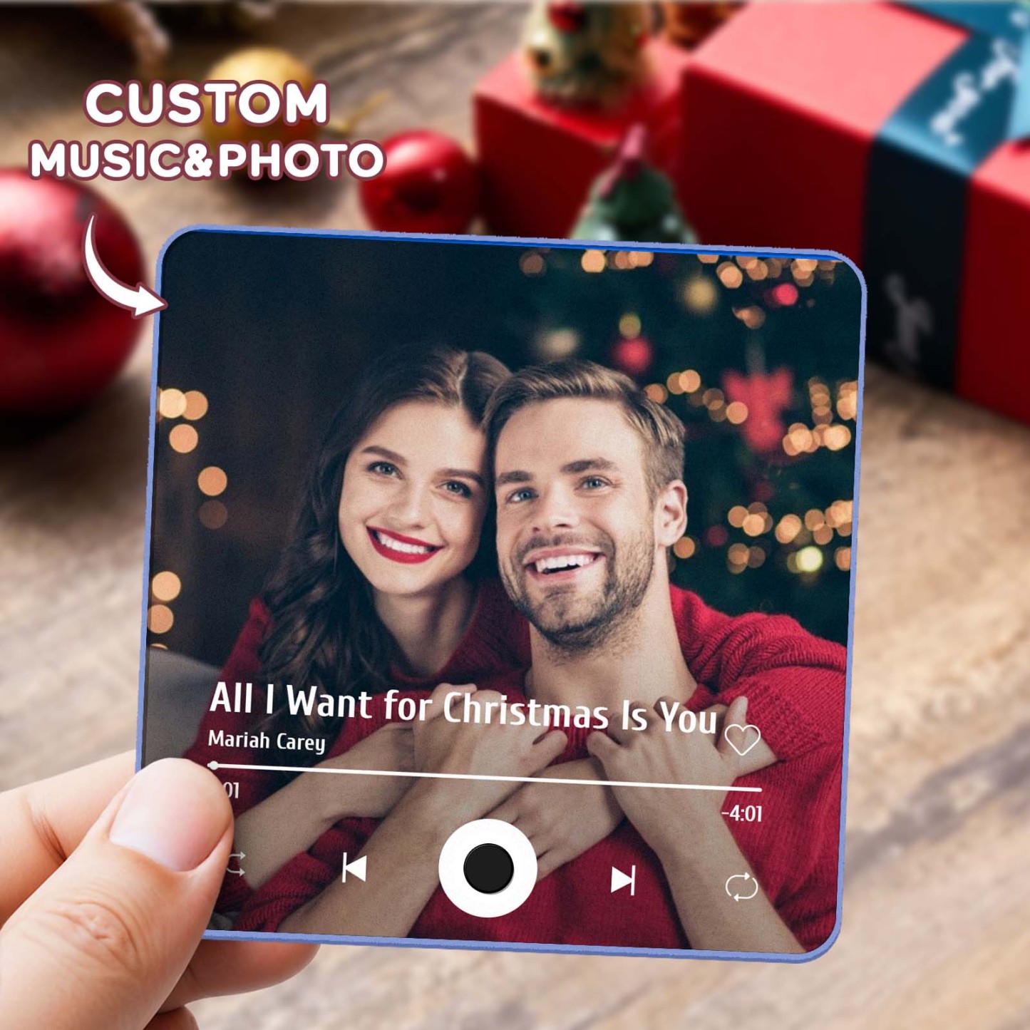 Customized Album Fridge Magnet Personalized Music Fridge Magnet Can Play Songs Christmas Gifts Family Gifts - soufeelus
