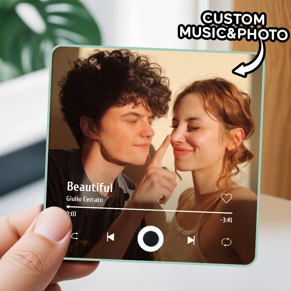 Customized Music Fridge Magnet Personalized Photo Fridge Magnet Can Play Songs and Adjust Volume