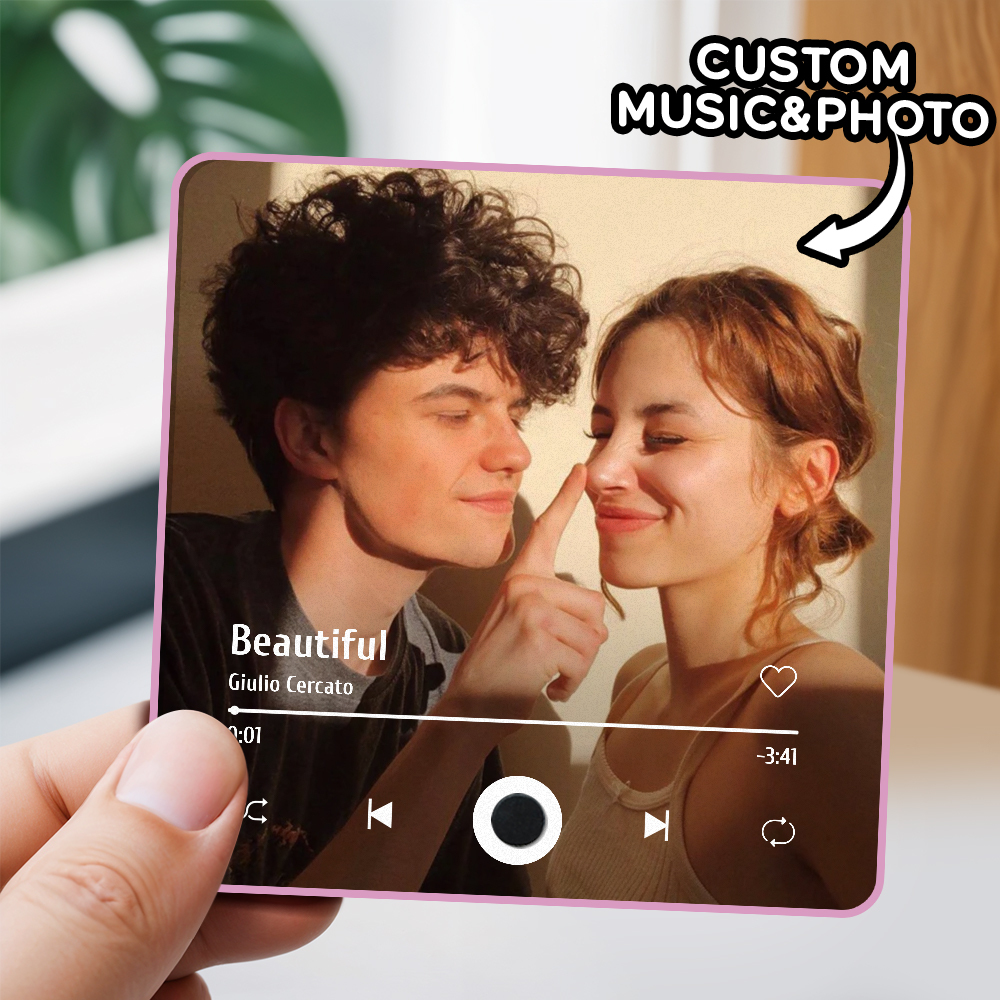 Customized Music Fridge Magnet Personalized Photo Fridge Magnet Can Play Songs and Adjust Volume