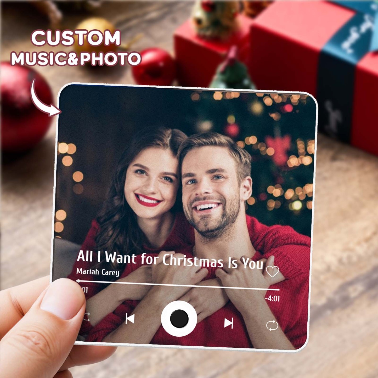 Customized Album Fridge Magnet Personalized Music Fridge Magnet Can Play Songs Christmas Gifts Family Gifts - soufeelus