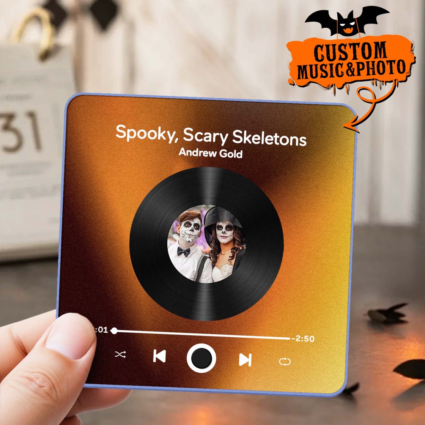 Customized Album Fridge Magnet Personalized Music Fridge Magnet Halloween Gifts Family Gifts - soufeelus