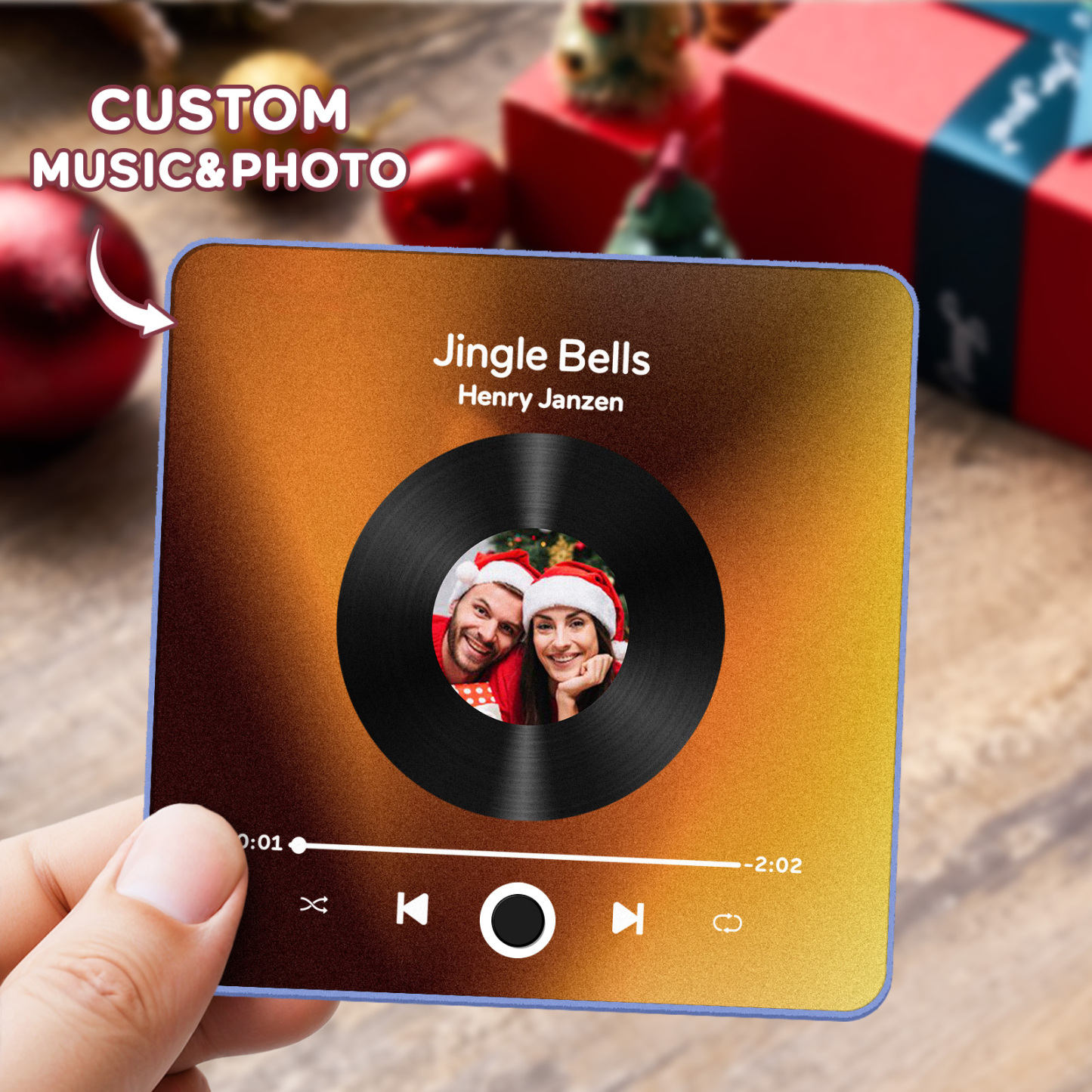 Customized Album Fridge Magnet Personalized Music Fridge Magnet Can Play Songs Christmas Gifts Family Gifts - soufeelus