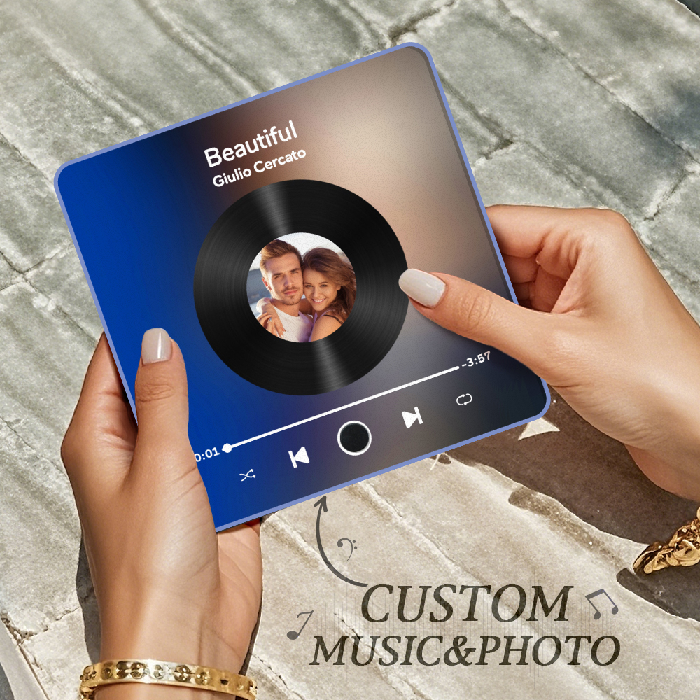 Personalized Photo Album Fridge Magnet Music Wall Photo Sticker Music Movement That Can Be Played Without Cell Phone