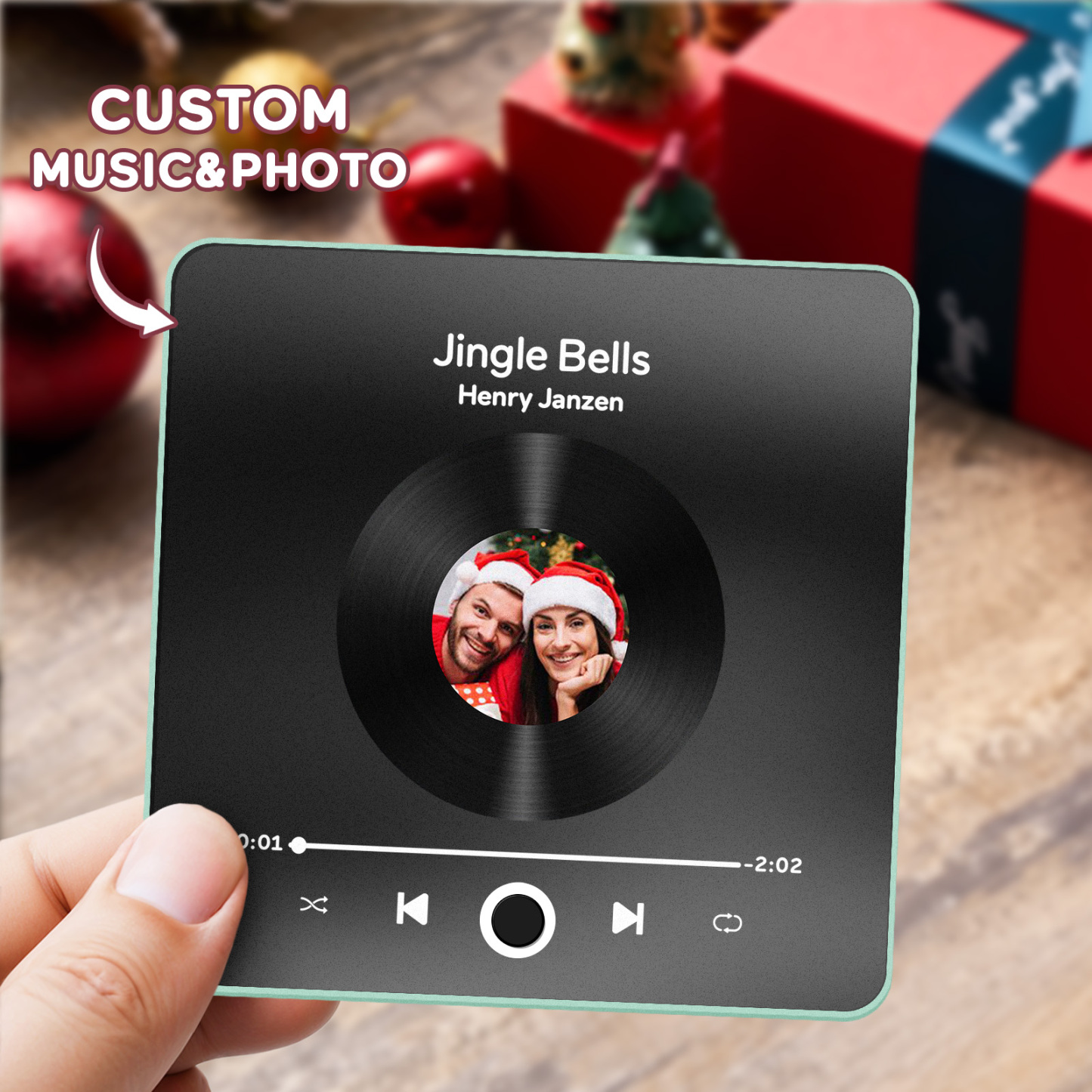 Customized Album Fridge Magnet Personalized Music Fridge Magnet Can Play Songs Christmas Gifts Family Gifts - soufeelus