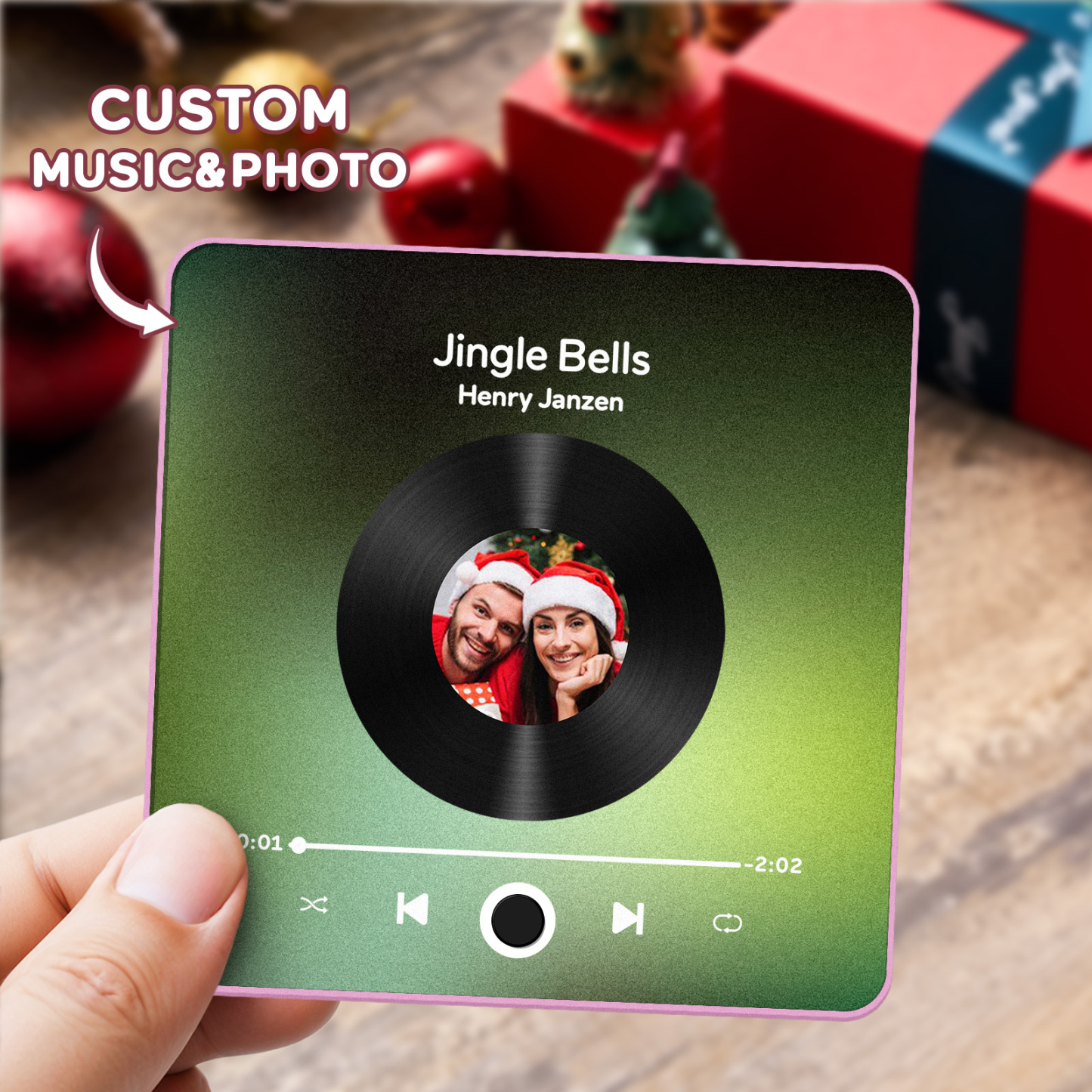 Customized Album Fridge Magnet Personalized Music Fridge Magnet Can Play Songs Christmas Gifts Family Gifts - soufeelus