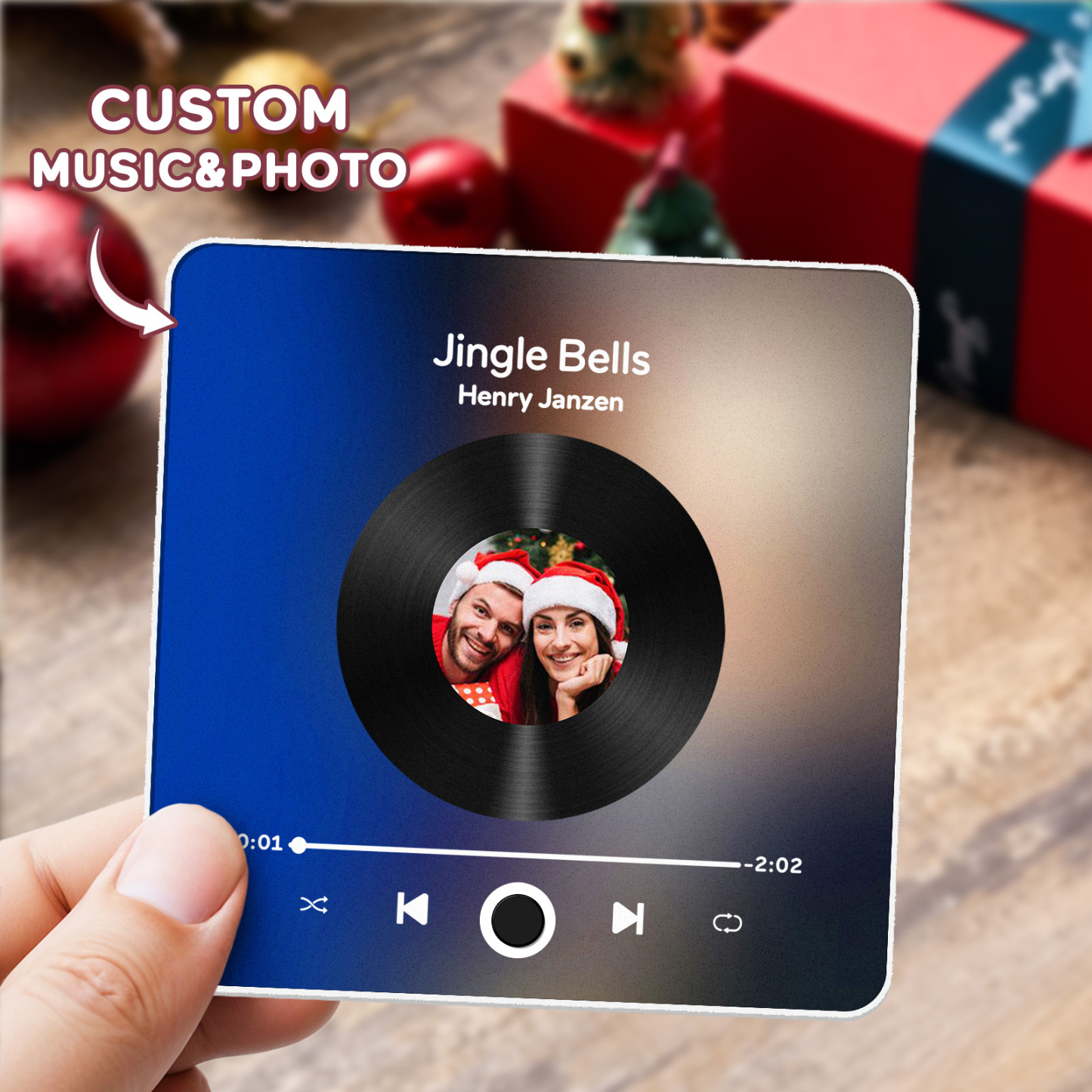 Customized Album Fridge Magnet Personalized Music Fridge Magnet Can Play Songs Christmas Gifts Family Gifts - soufeelus