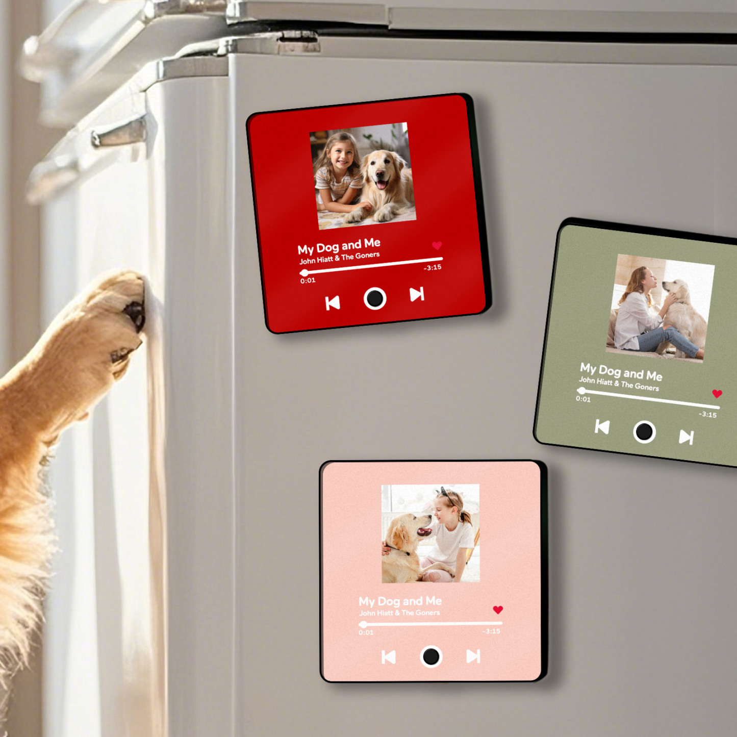 Customized Album Fridge Magnet Personalized Music Fridge Magnet Can Play Songs Gifts For Pet Lovers