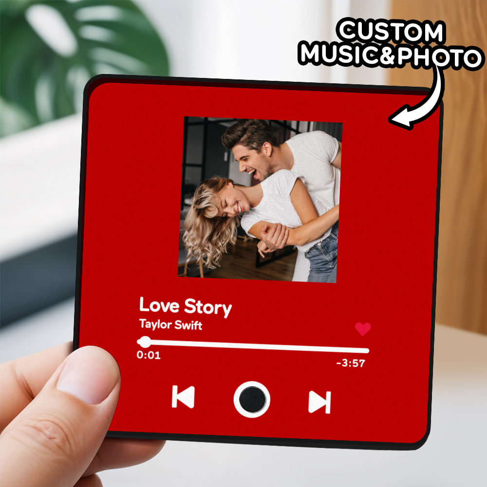 Personalized Photo Album Fridge Magnet Music Wall Photo Sticker Music Movement That Can Be Played Without Cell Phone