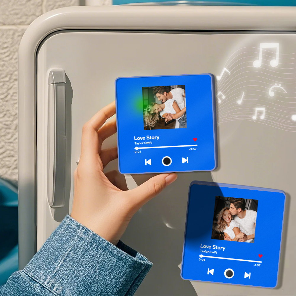 Personalized Photo Album Fridge Magnet Music Wall Photo Sticker Music Movement That Can Be Played Without Cell Phone