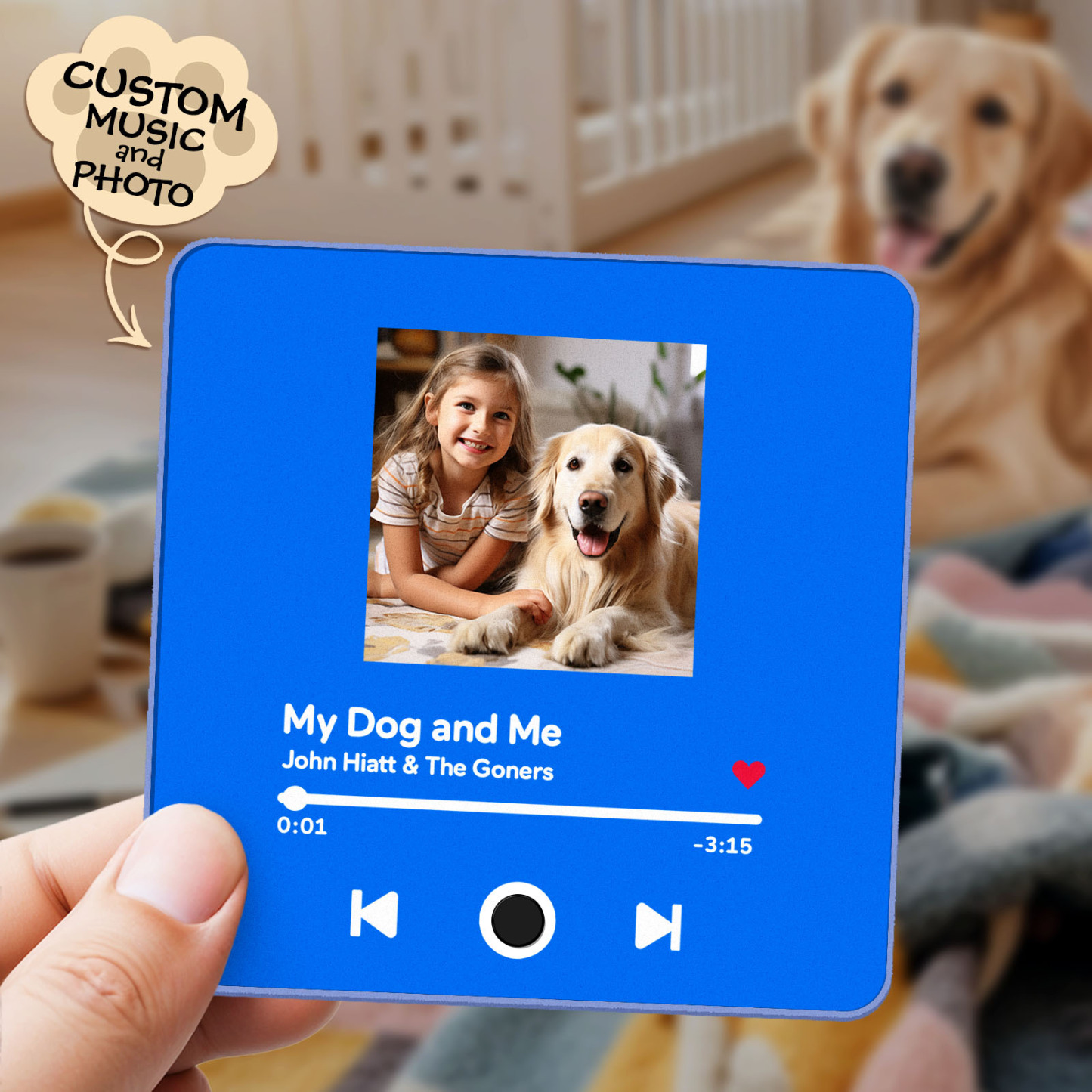 Customized Album Fridge Magnet Personalized Music Fridge Magnet Can Play Songs Gifts For Pet Lovers