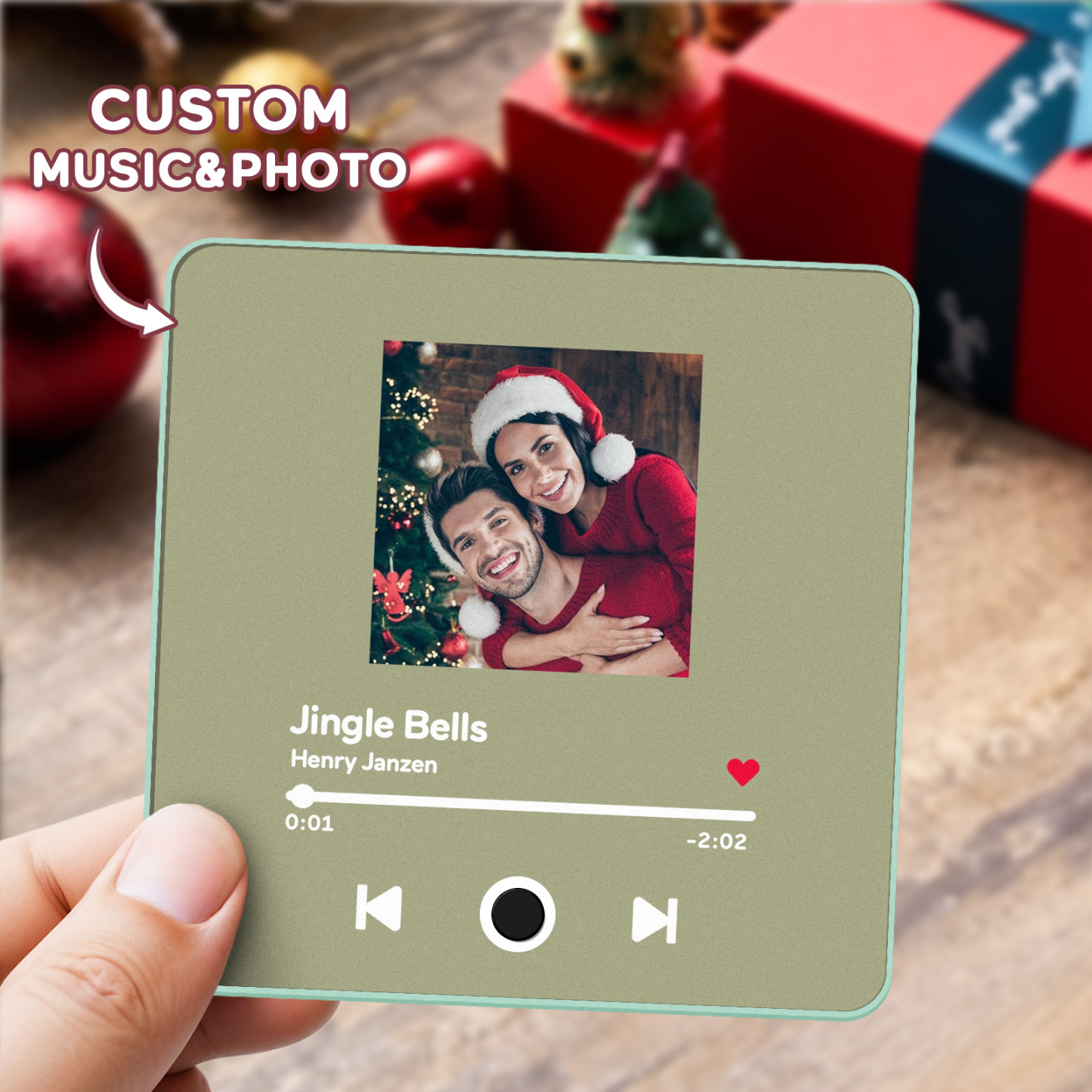 Customized Album Fridge Magnet Personalized Music Fridge Magnet Can Play Songs Christmas Gifts Family Gifts - soufeelus