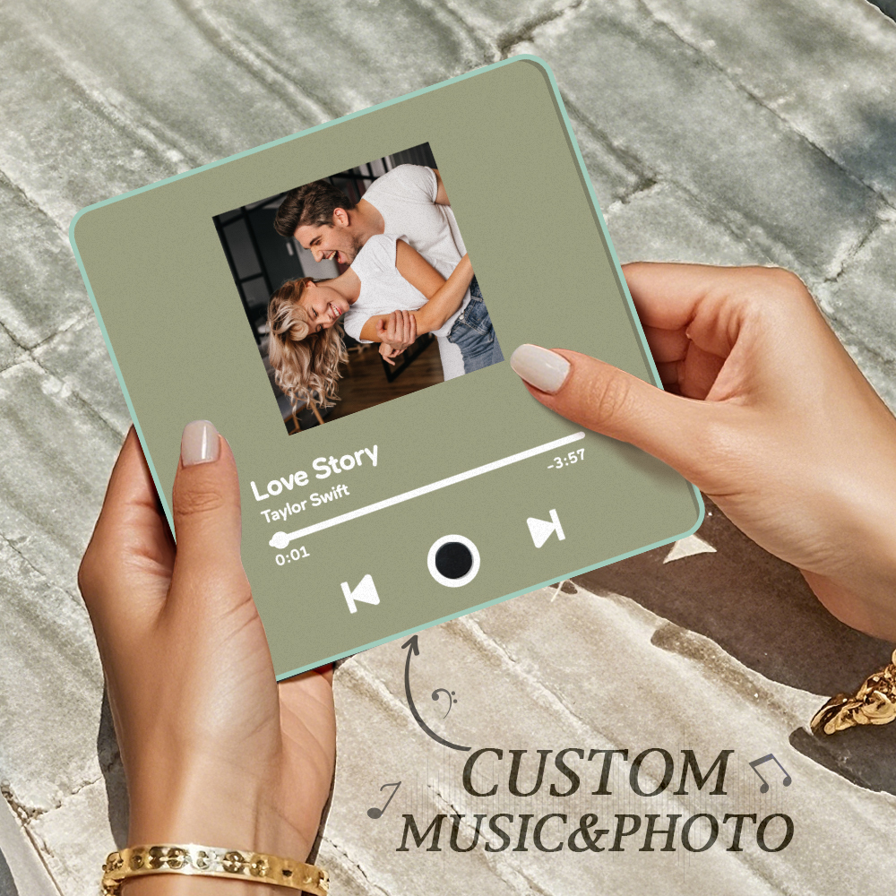 Personalized Photo Album Fridge Magnet Music Wall Photo Sticker Music Movement That Can Be Played Without Cell Phone