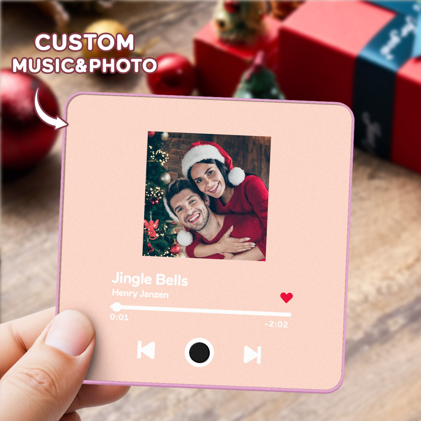 Customized Album Fridge Magnet Personalized Music Fridge Magnet Can Play Songs Christmas Gifts Family Gifts - soufeelus